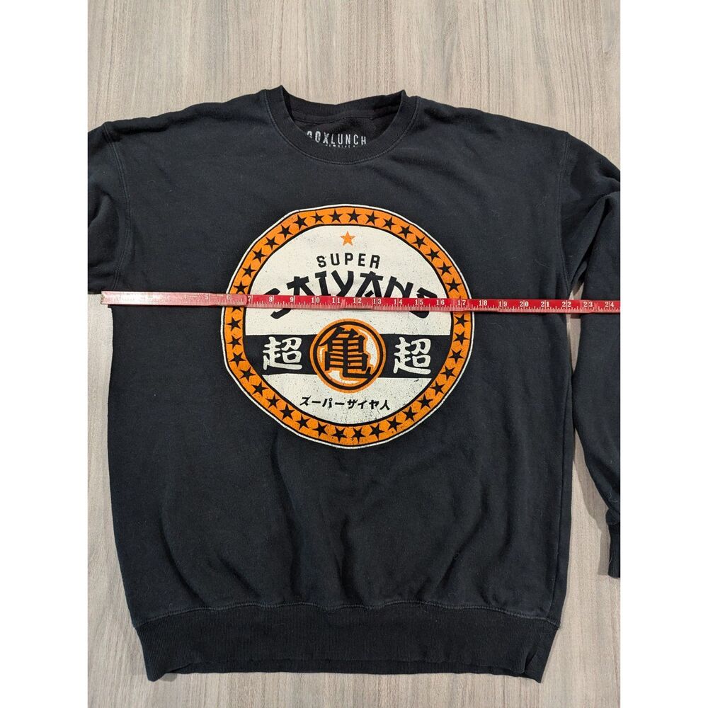 BoxLunch Dragon Ball Z Super Saiyans Crewneck Sweatshirt Black Kame Kanji Size M - Picture 2 of 5